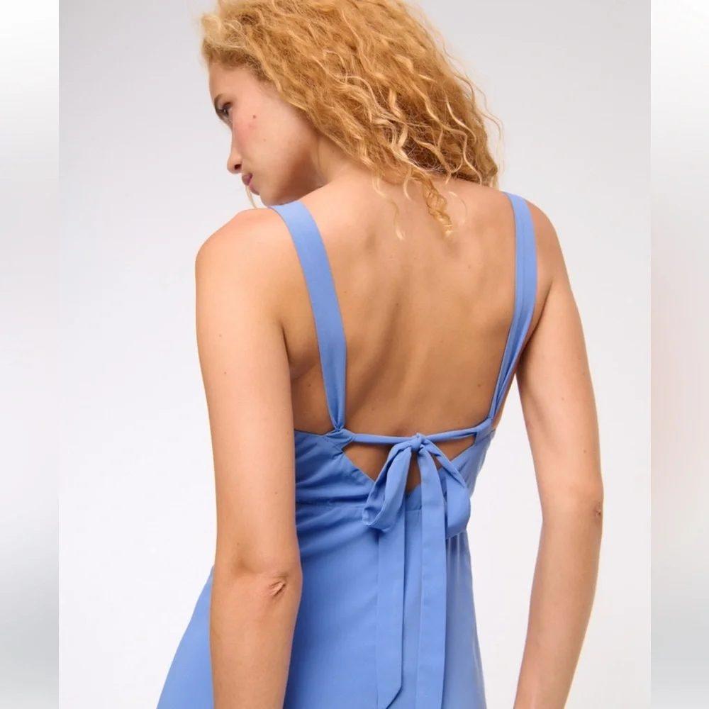 Abercrombie & Fitch Blue Maxi Dress Sz-L